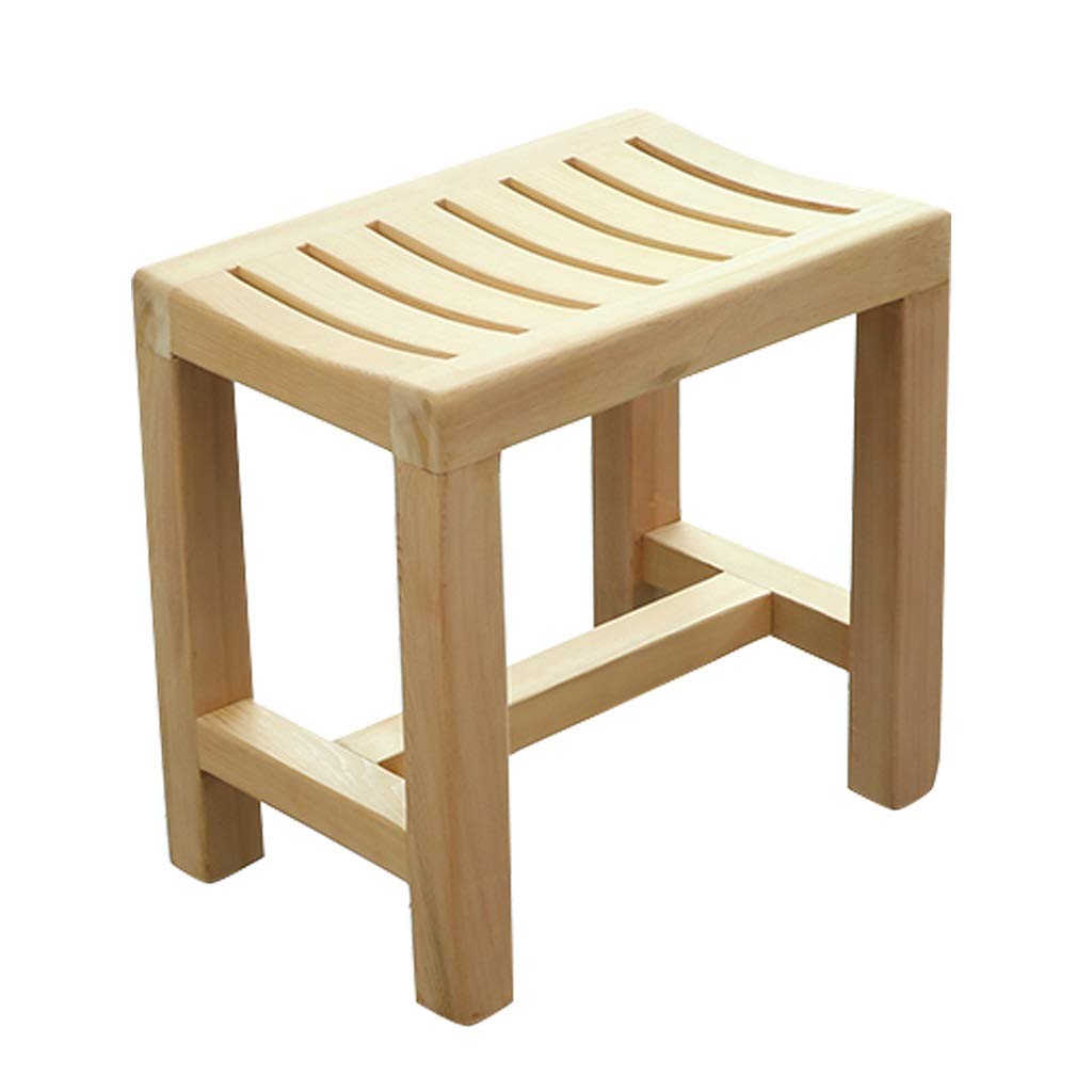 Premium Wooden Shower Bench - Heavy Duty Bathtub Seat with Anti-Slip Design, Tool-Free Assembly for Elderly & Disabled (42×28×40cm) - Ideal for Safe Bathing, Spa Relaxation, and Accessible Shower Solutions