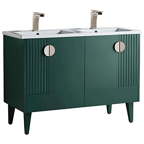 Green - Satin Nickel Handles