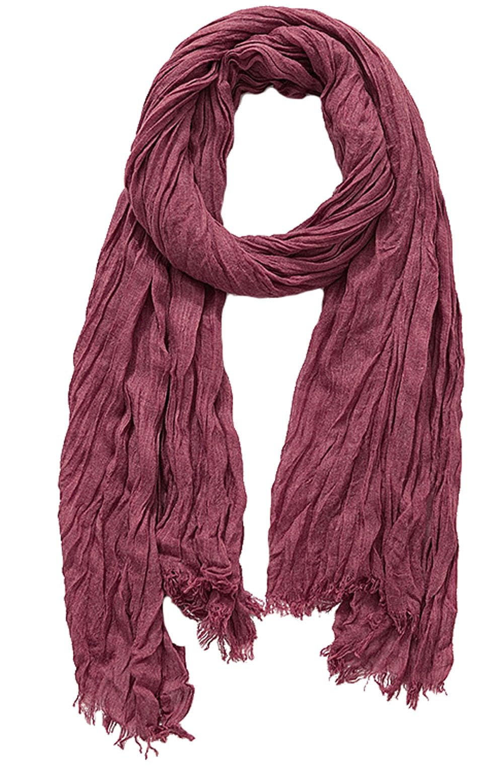 Runtlly Men's Soft Lightweight Scarves - Warm Crinkle Fashion Scarf for Autumn & Winter - Perfect for Outdoor Activities, Travel & Casual Wear