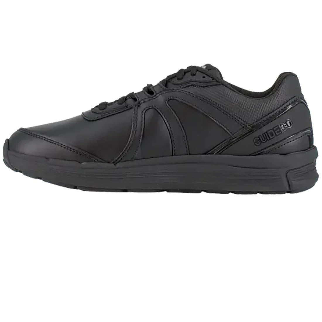 Men's Guide Work Soft Toe Athletic Shoes - Black Non-Slip Safety Sneakers for Construction, Hiking & Outdoor Activities
