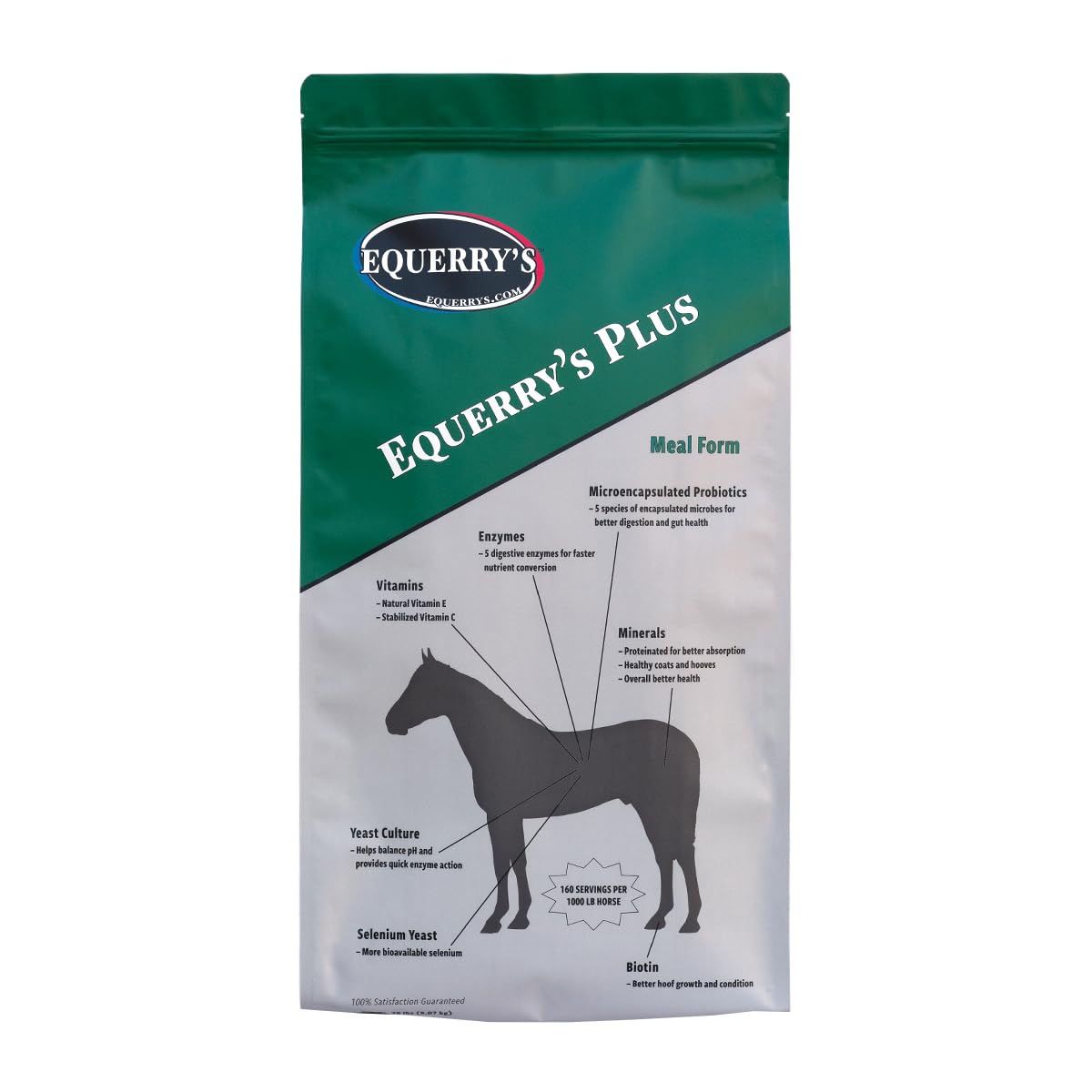 Equerry's Plus Horse Supplement with Probiotics for Digestion - Vitamin & Mineral Enriched Formula - Made in USA - Supports Healthy Digestion & Immune System for Performance Horses