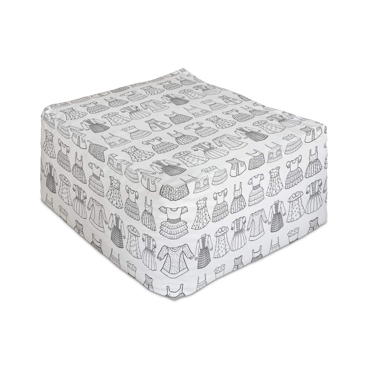 Ambesonne Vintage Fashion Rectangle Pouf Ottoman - 25