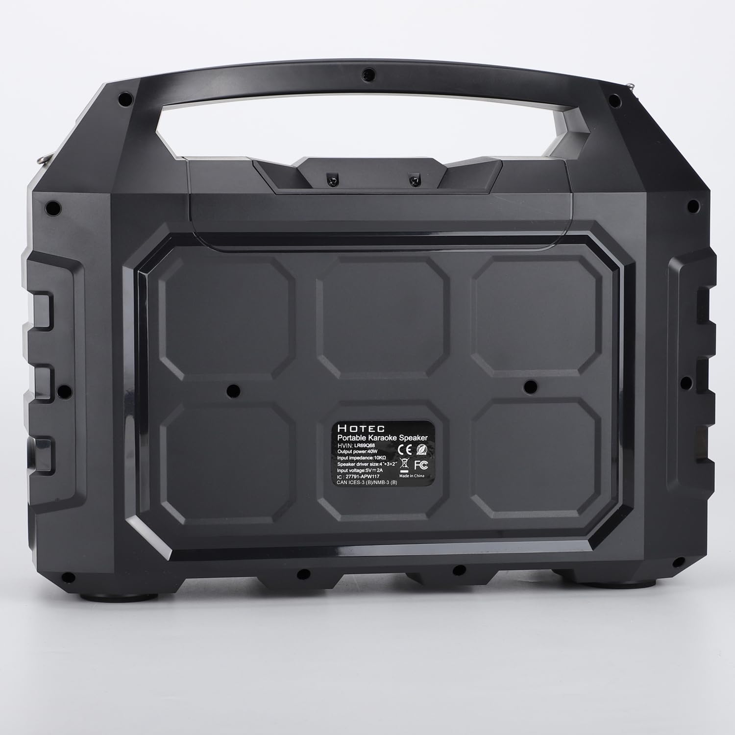 Hotec Wireless Bluetooth PA Speaker with Dual Microphones - Portable Karaoke Machine for Party, Wedding, Teaching | Indoor & Outdoor Use for Events, Church, Lectures, Classroom Activities