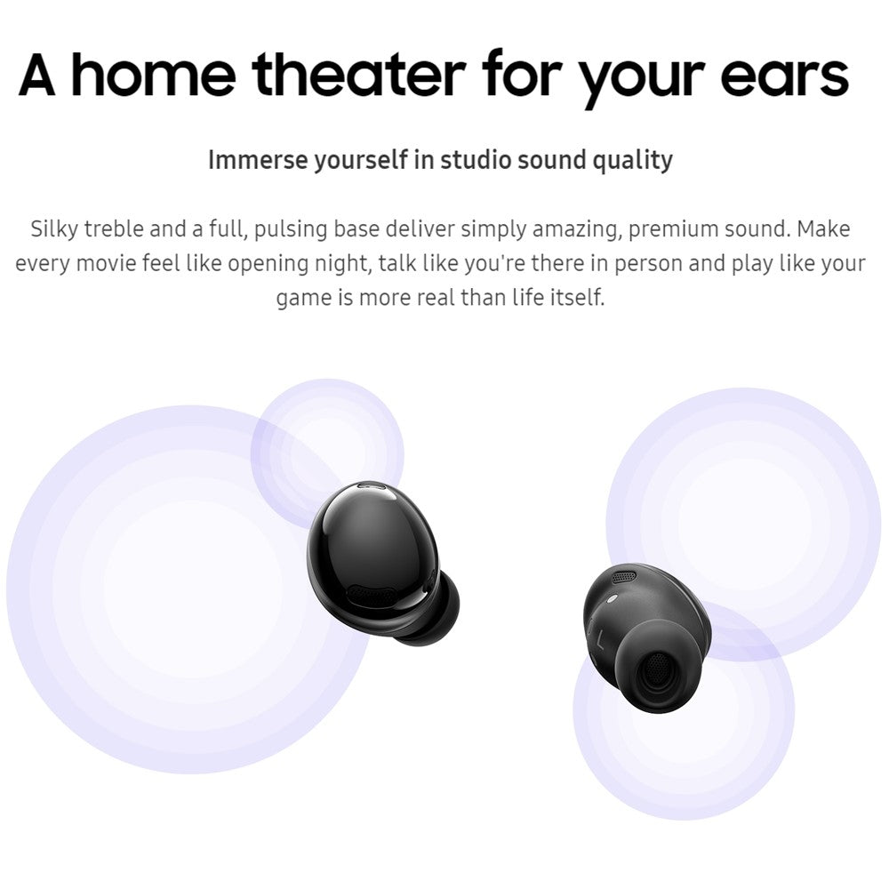 SAMSUNG Galaxy Buds Pro SM-R190 Wireless Bluetooth Earbuds with Active Noise Cancelling (ANC) for iOS & Android - Renewed Like New in Phantom Silver | Perfect for Workouts, Commuting & Travel