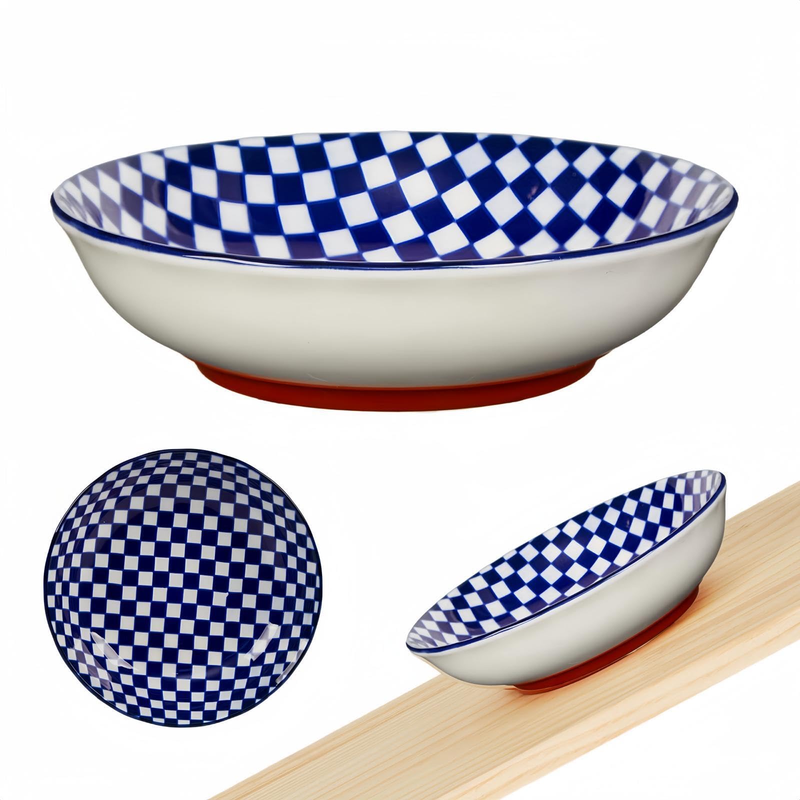 Whisker Fatigue Cat Bowl – 5.5 Inch Ceramic Cat Food Dish with Non-Slip Silicone Base, Shallow Wide Bowl for Indoor Cats, Quiet & Durable Pet Feeding Solution – Perfect for Picky Eaters & Sensitive Whiskers at Home