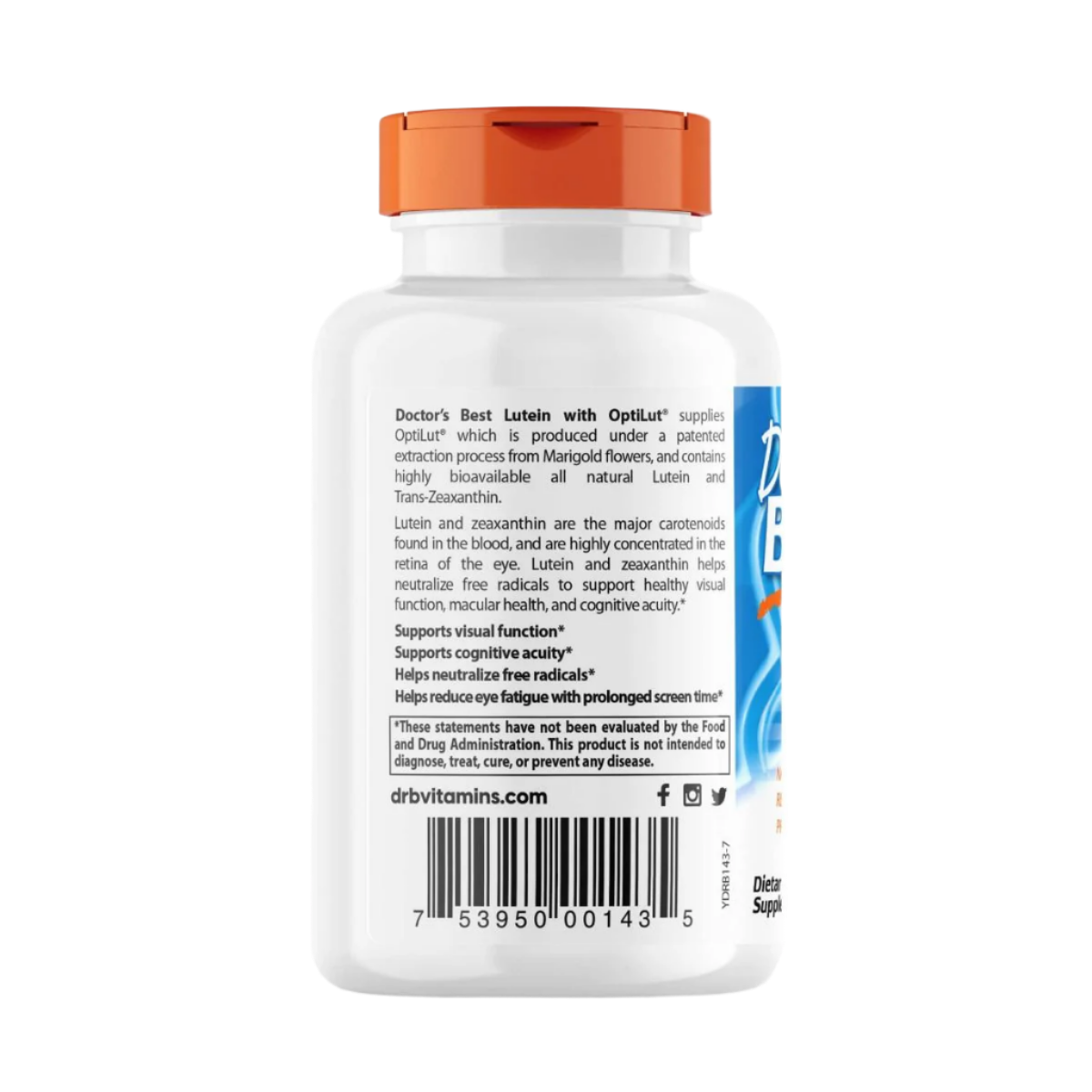 Doctor's Best Lutein from OptiLut 10mg - 120 Vegetarian Capsules for Eye Health & Vision Support - Perfect for Computer Users & Night Driving