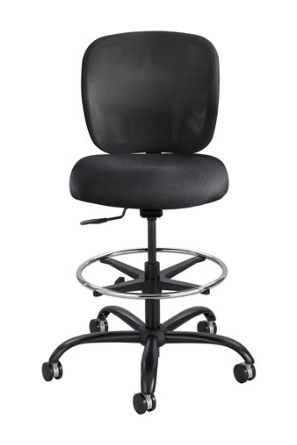 Safco 3394 Vue Mesh Back Heavy Duty Black Stool - Ergonomic Office Chair for Home & Commercial Use, Perfect for Desks, Workstations, and Waiting Areas