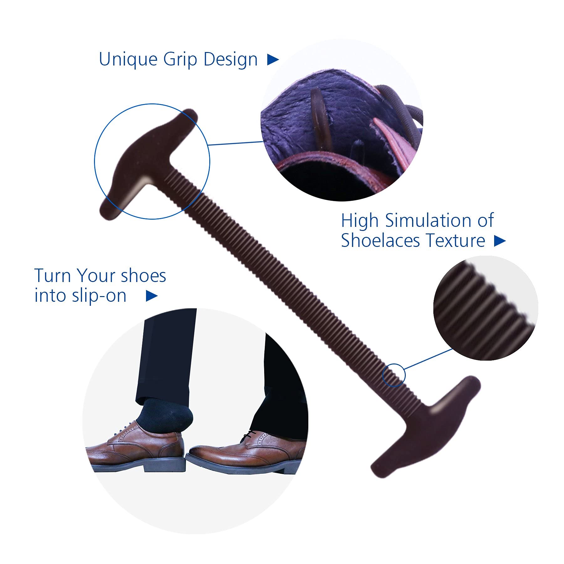 INMAKER No Tie Shoelaces for Adults - Elastic Silicone Tieless Laces for Men's Dress Shoes & Sneakers - Perfect for Work, Running, and Everyday Comfort