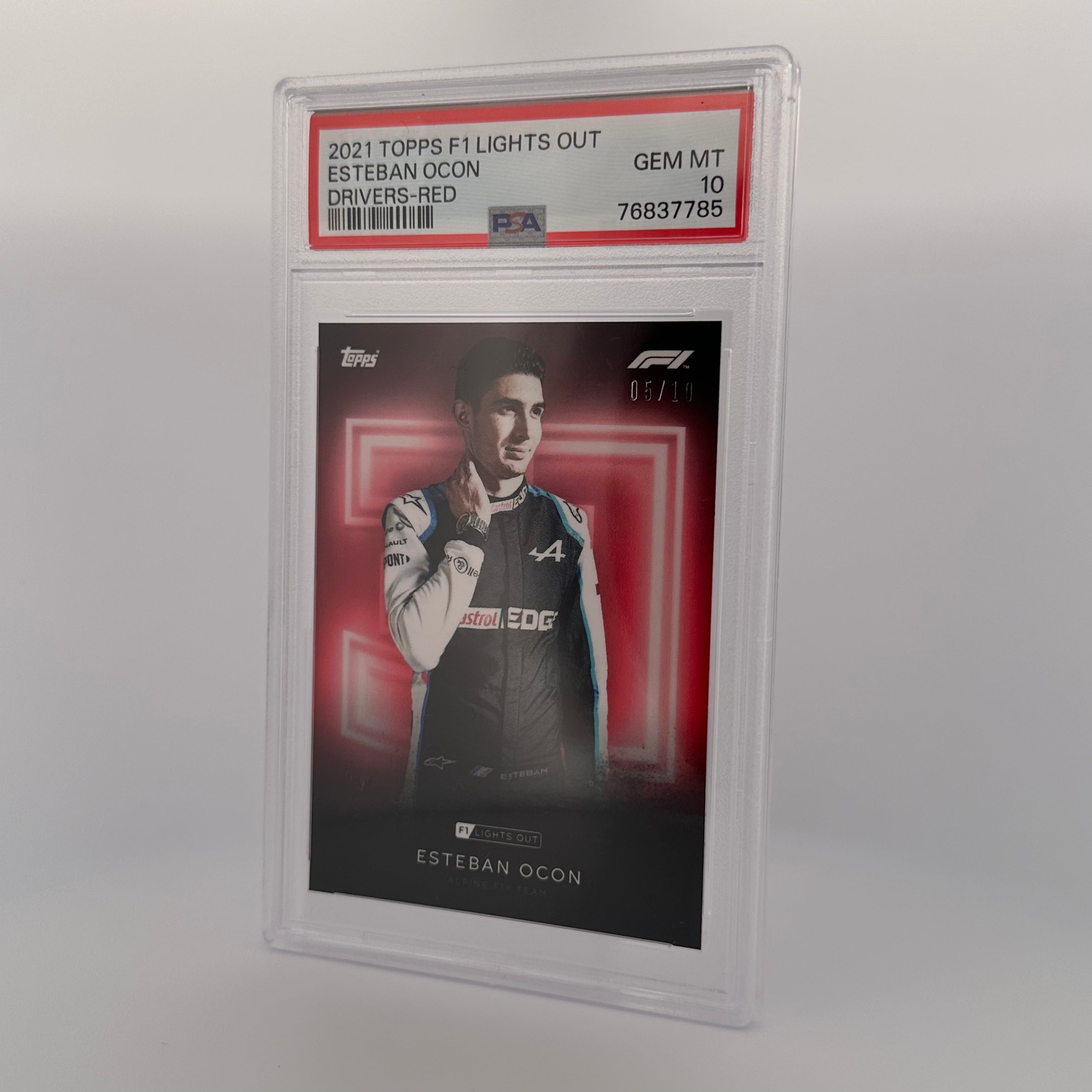 PSA 10 Graded 2005 Esteban Ocon Formula 1 Driver Red Card - Perfect for Collectors, Racing Fans & Sports Memorabilia Enthusiasts