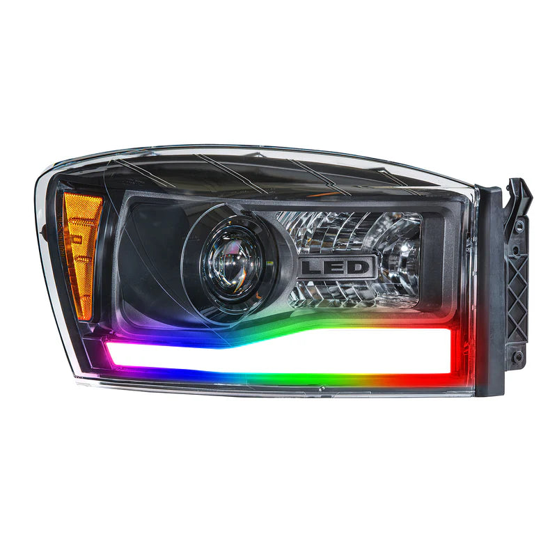 Morimoto XB Hybrid Multicolor Flow Series Headlights for 2006-2008 Dodge Ram - Upgrade Your Truck's Style & Visibility for Night Driving & Off-Road Adventures