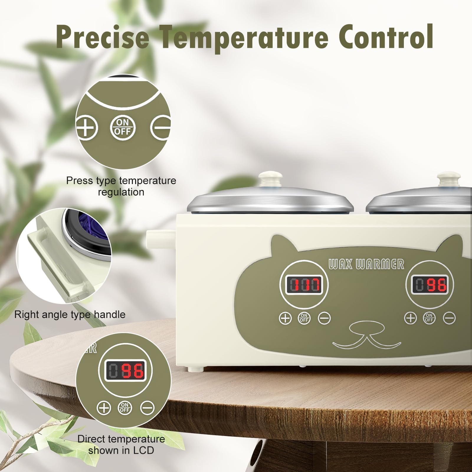 Professional Wax Warmer for Hair Removal - Electric Wax Heater with Waxing Kit for Smooth Skin | At-Home & Salon Use for Legs, Face, Bikini & Body