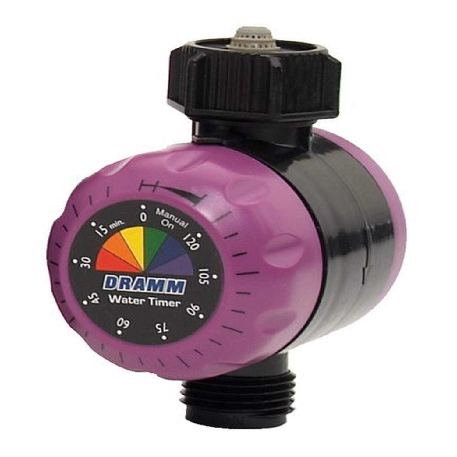 Dramm ColorStorm Premium Mechanical Water Hose Timer - Automatic Shut Off, 120 Min Run Time for Lawn, Garden, Drip & Soaker Hoses | Compact Design for Easy Outdoor Watering (Berry Color)