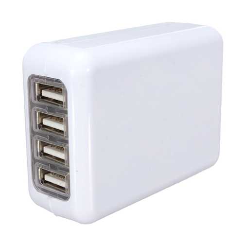 4-Port USB Travel Charger Adapter - Universal International Power Plug with Fast Charging for Phones, Tablets & Laptops - Perfect for Hotels, Airports & Worldwide Travel