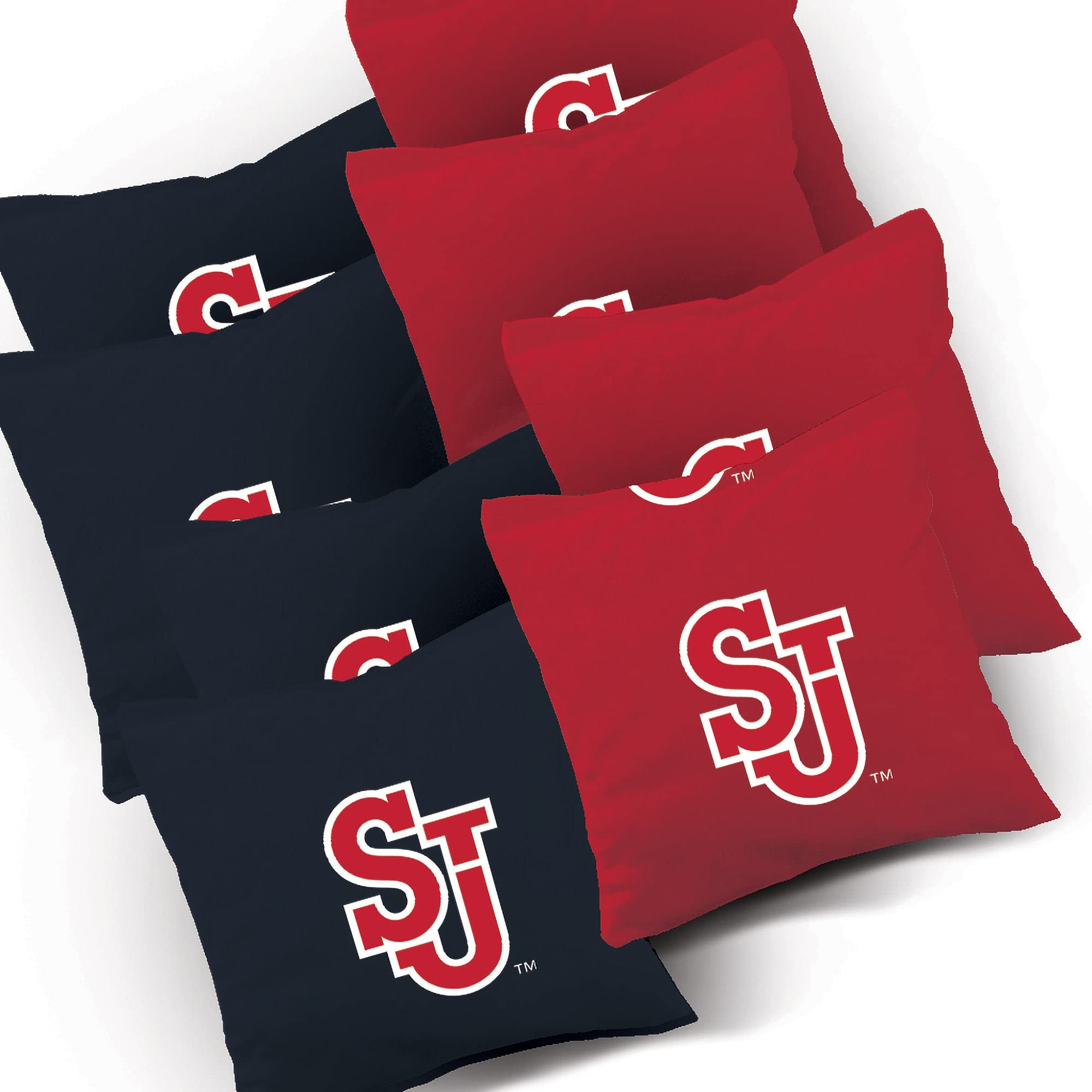 St. Johns Stained Stripe Cornhole Board Set - Premium Custom Regulation Size Cornhole Game with Team Logo Design - Perfect for Backyard Parties, Tailgating & Outdoor Events