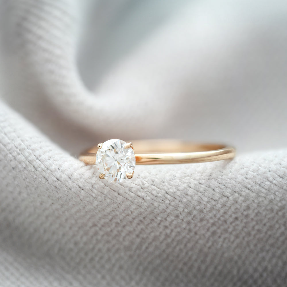 0.50 Carat Natural Diamond Solitaire Engagement Ring for Women - 14K White Gold Wedding Band, Proposal Gift for Her - Perfect for Anniversaries, Valentine's Day & Special Occasions