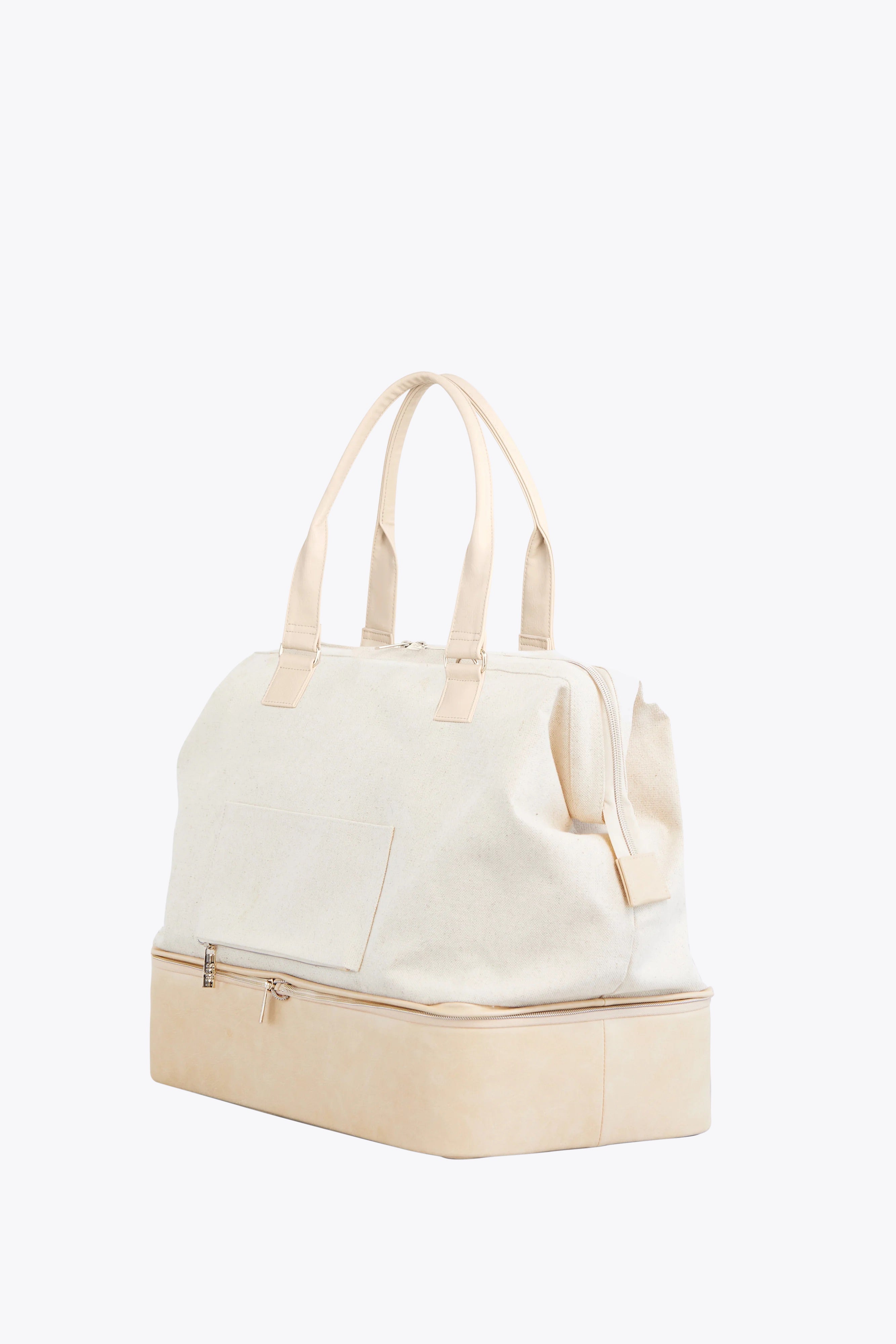 Premium Beige Convertible Weekender Bag - Versatile Travel Duffel & Tote for Women | Perfect for Weekend Getaways, Gym, Work & Overnight Trips