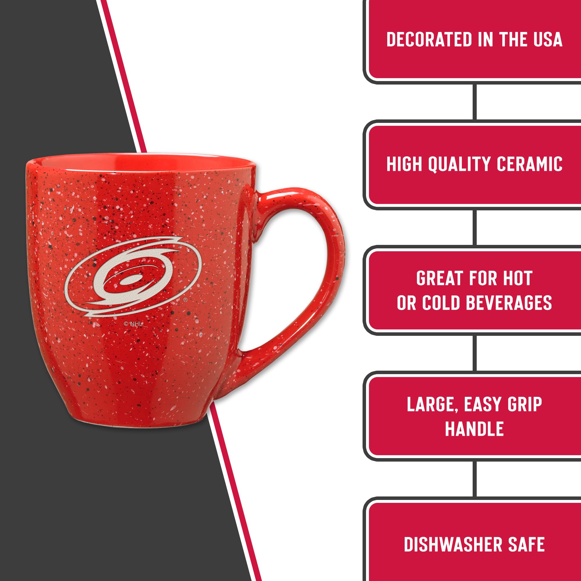 NHL Ceramic Mug for Men & Women - Officially Licensed Team Logo - Perfect for Coffee, Tea & Hot Drinks at Home, Office or Gifts