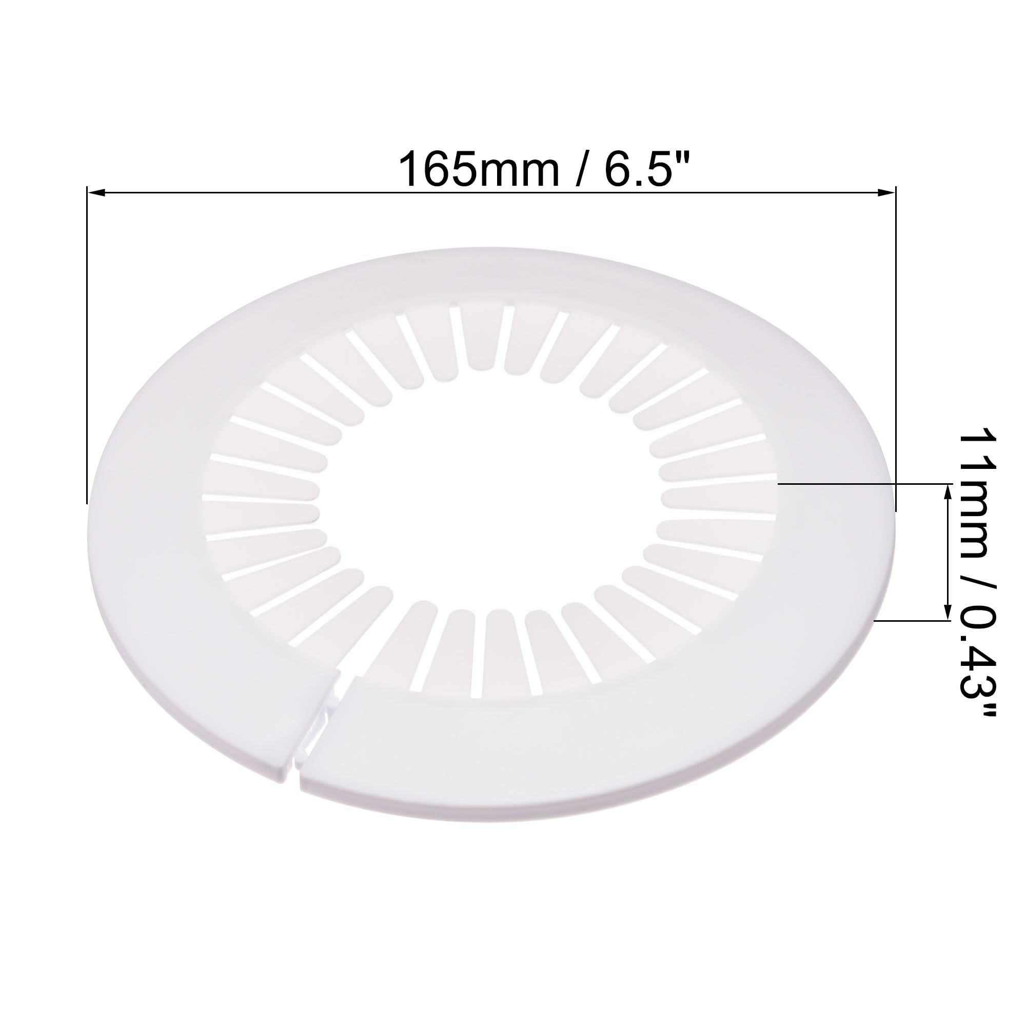 uxcell 90mm-100mm White PP Plastic Pipe Cover Decoration - 4pcs Escutcheon for Water Pipe & Drain Line Protection | Perfect for Bathroom, Kitchen & Basement Plumbing