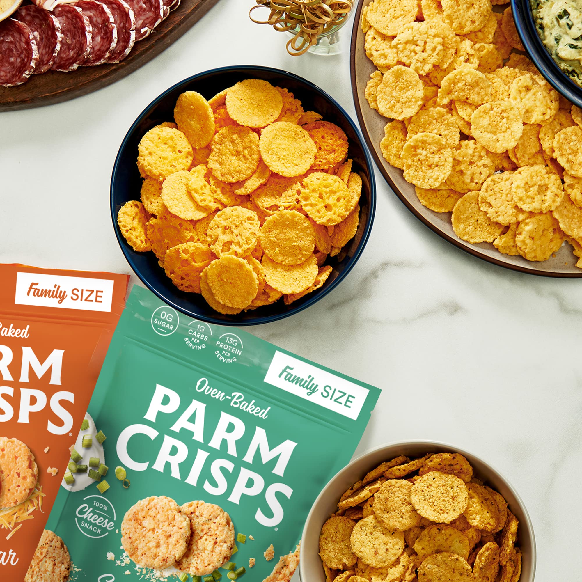 Parmcrisps – Low Carb Keto Cheddar Cheese Crisps Snacks | Gluten-Free, High Protein, Crunchy | Perfect for Keto Diet, Weight Loss & On-the-Go Healthy Snacking