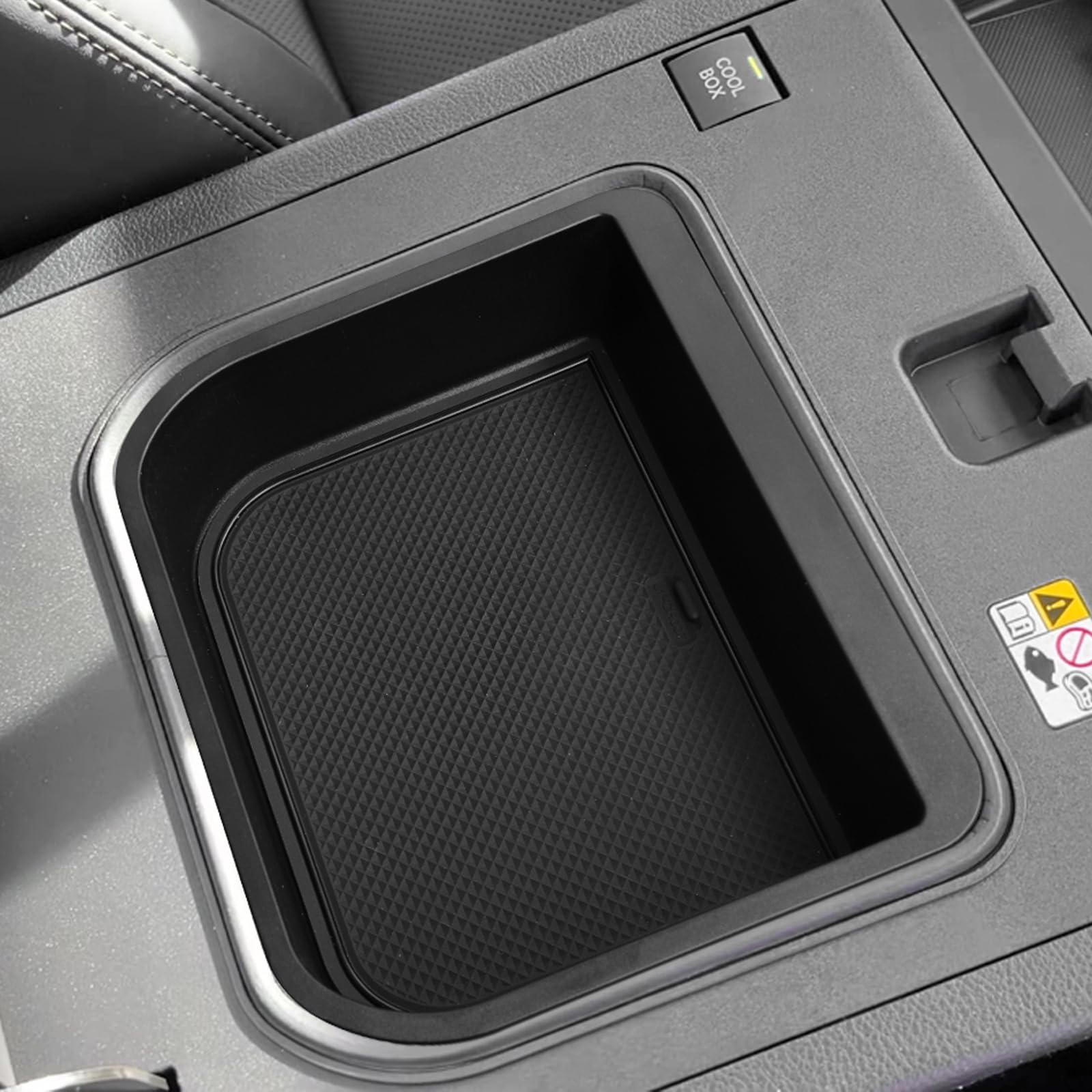 Smabee ABS Center Console Cool Box Organizer Tray for 2024-2025 Toyota Land Cruiser Prado 250 & Lexus GX 550 - Armrest Storage Accessory (Black) | Perfect for Road Trips, Camping & Daily Commute
