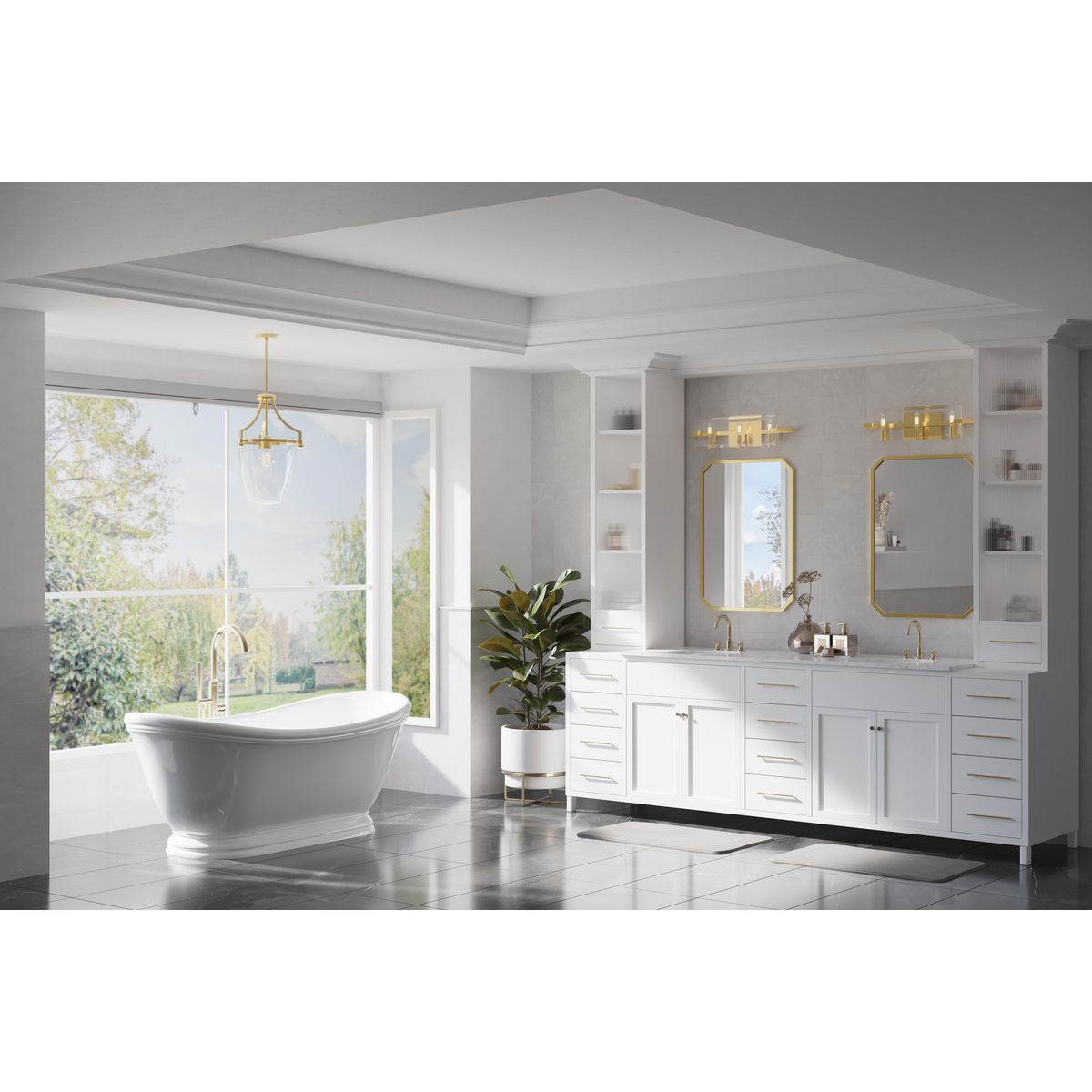 Cahill Collection 3-Light Clear Glass Bathroom Vanity Light Fixture - Perfect for Modern Bathrooms, Powder Rooms & Spa-Like Retreats