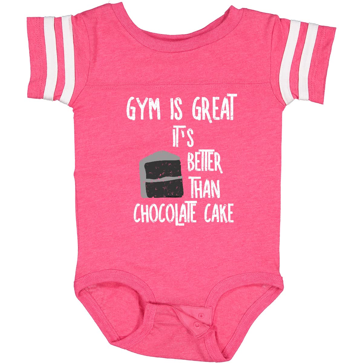 Inktastic Gym is Great White Text Baby Bodysuit - Soft Cotton Infant Onesie for Workouts & Playtime - Perfect for Gym Enthusiasts & Active Families