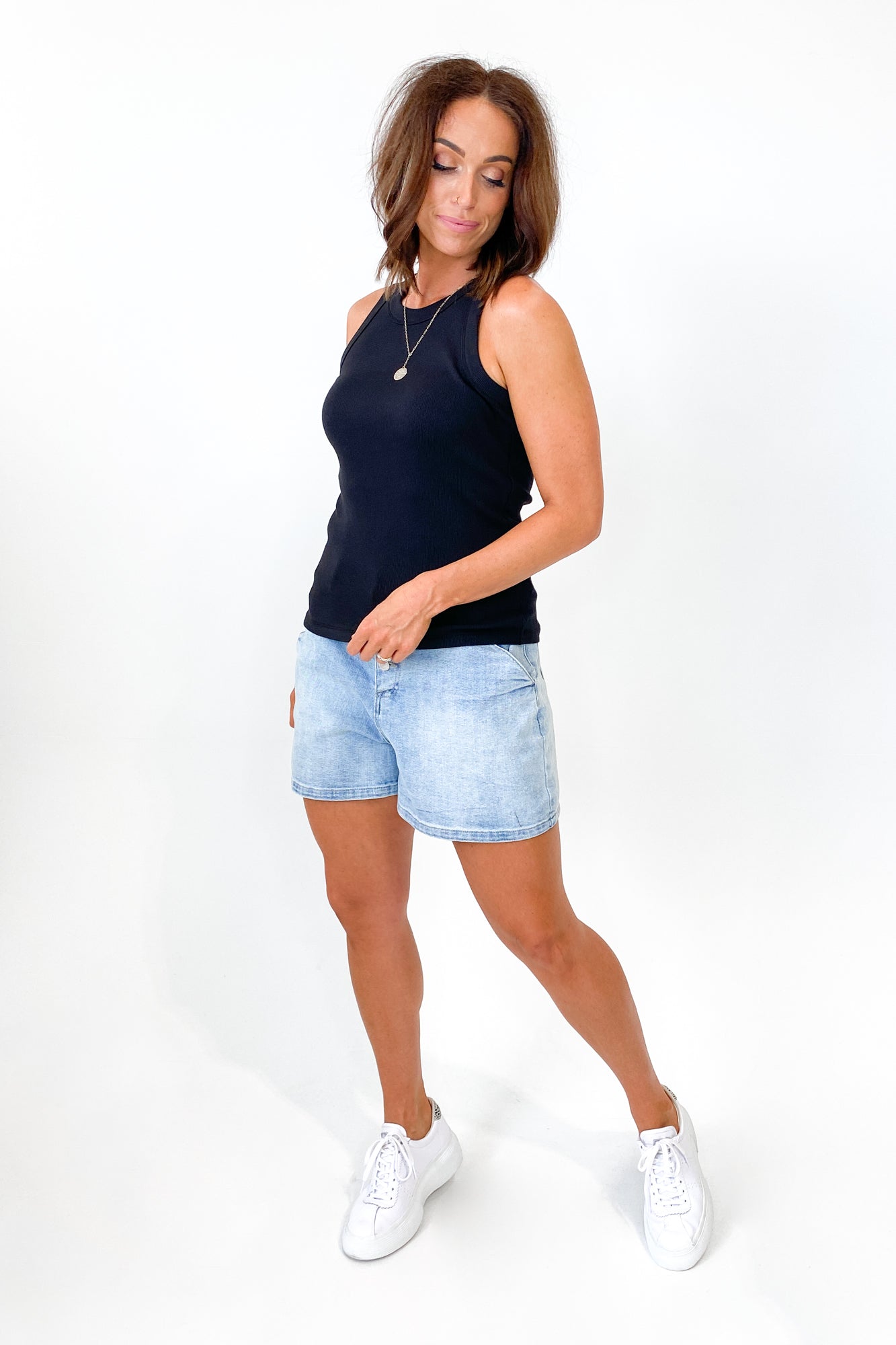 AS Colour Organic Rib Tank Top for Women - Soft & Comfortable Black Cotton Staple Tee - Perfect for Layering, Casual Wear & Everyday Outfits