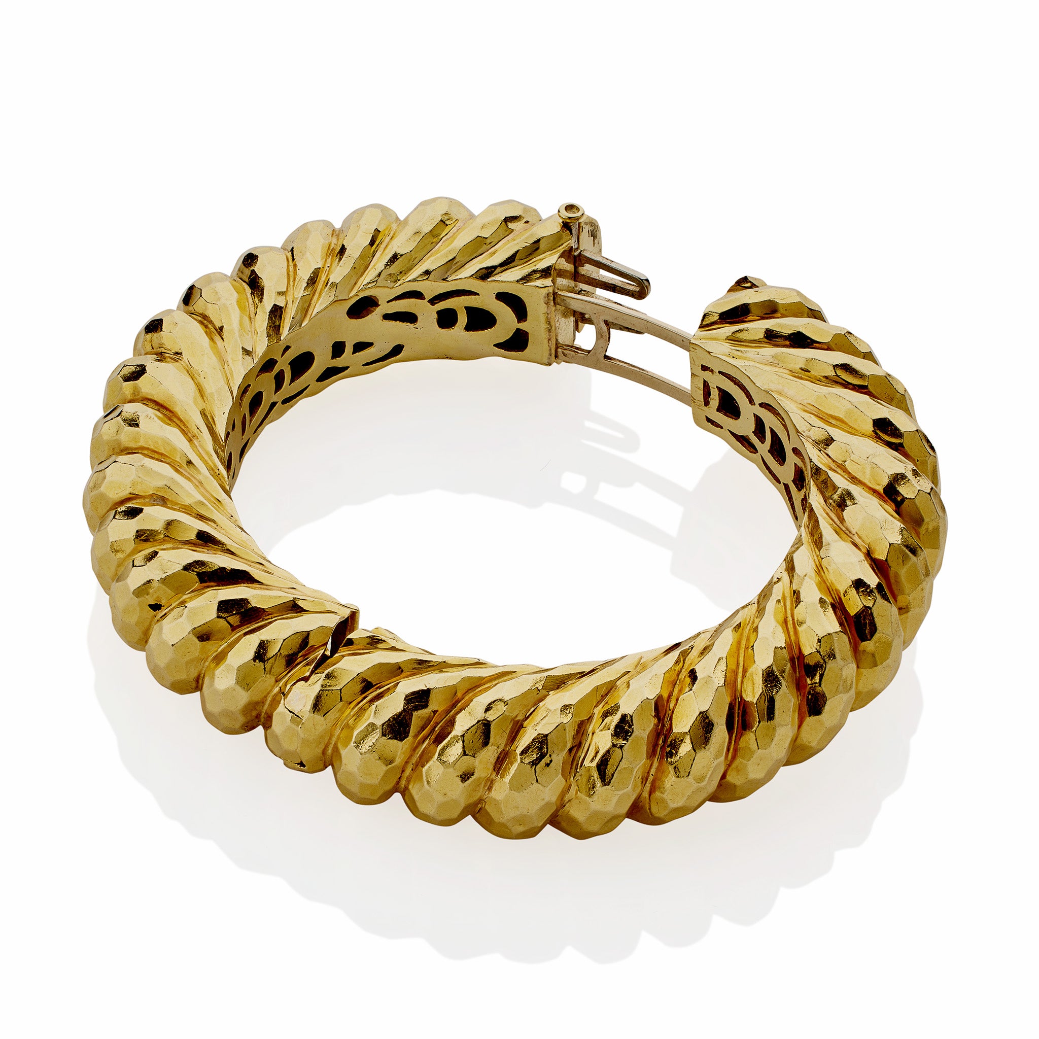 Henry Dunay Faceted Bangle Bracelet - 18K Gold Luxury Cuff Bracelet for Women, Elegant Handmade Jewelry Gift for Anniversary, Birthday & Special Occasions | Perfect for Evening Galas, Weddings & Red Carpet Events