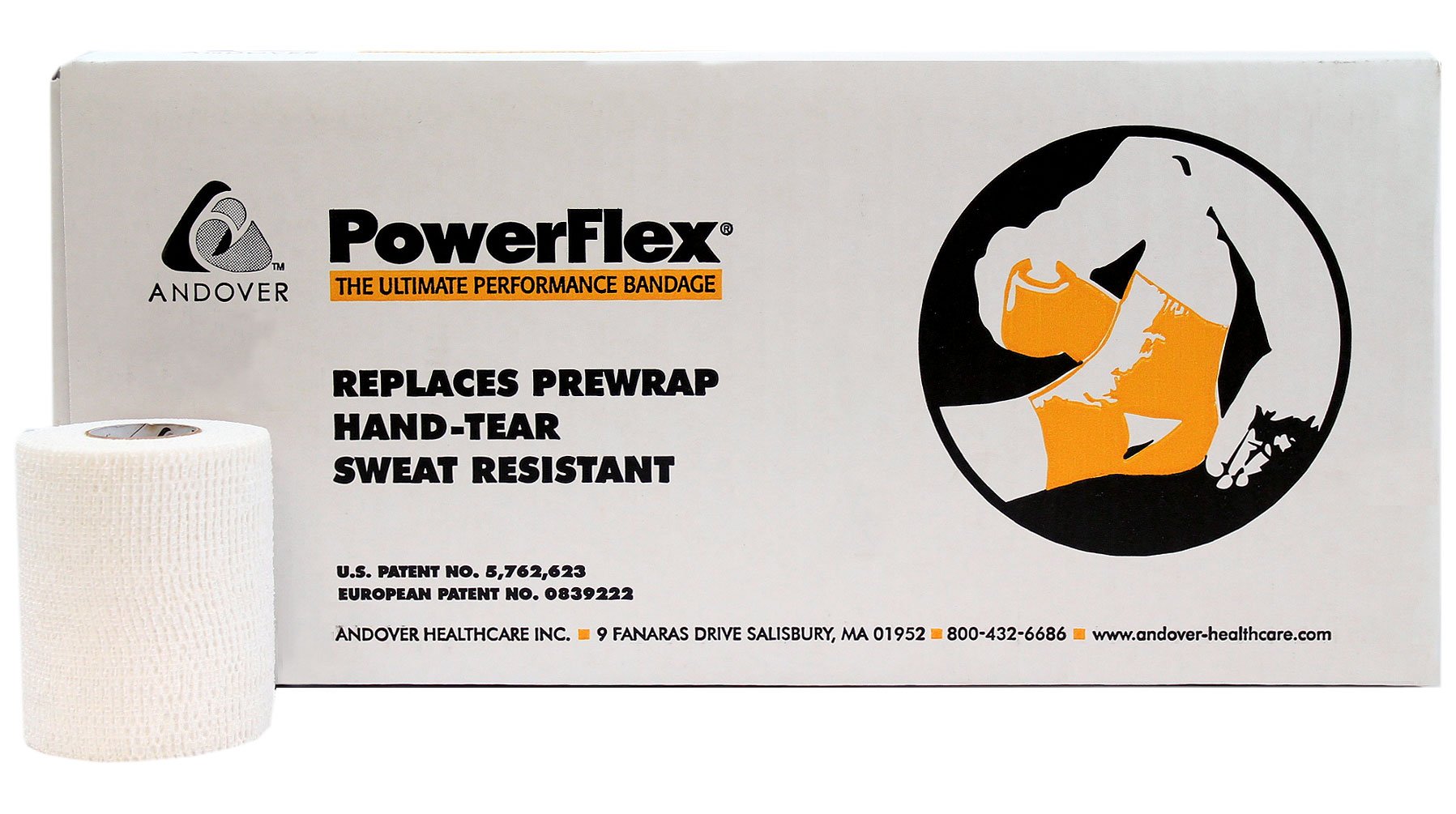 PowerFlex Self Adhesive Athletic Tape - Latex-Free Sports Wrap for Ankle & Wrist Support (3