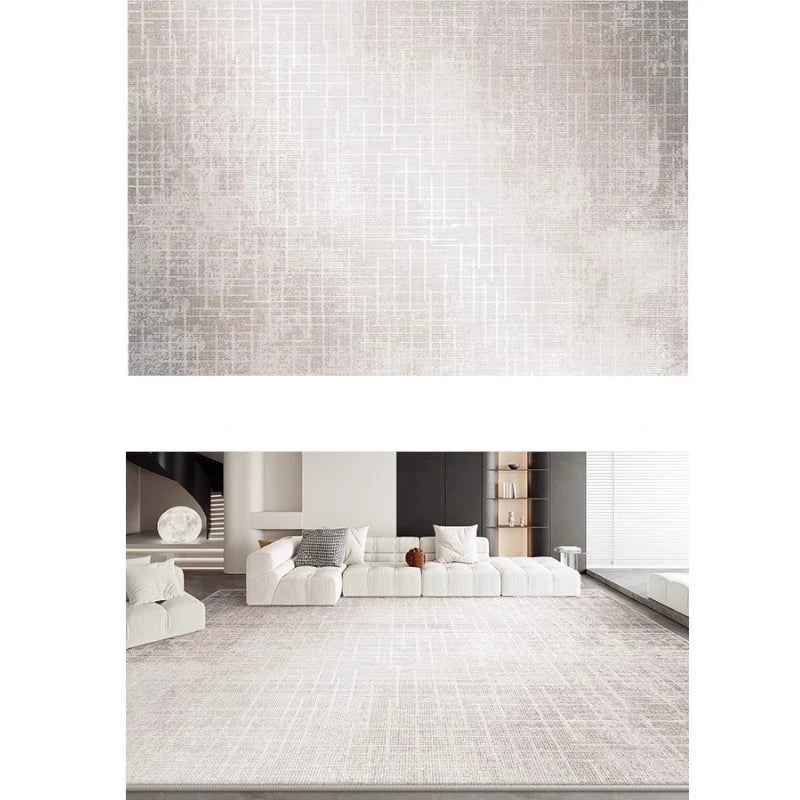 Chanel Velvet Abstract Geometric Waterproof Area Rug - Soft Non-Slip Living Room Carpet for Home Decor, Bedroom, Office