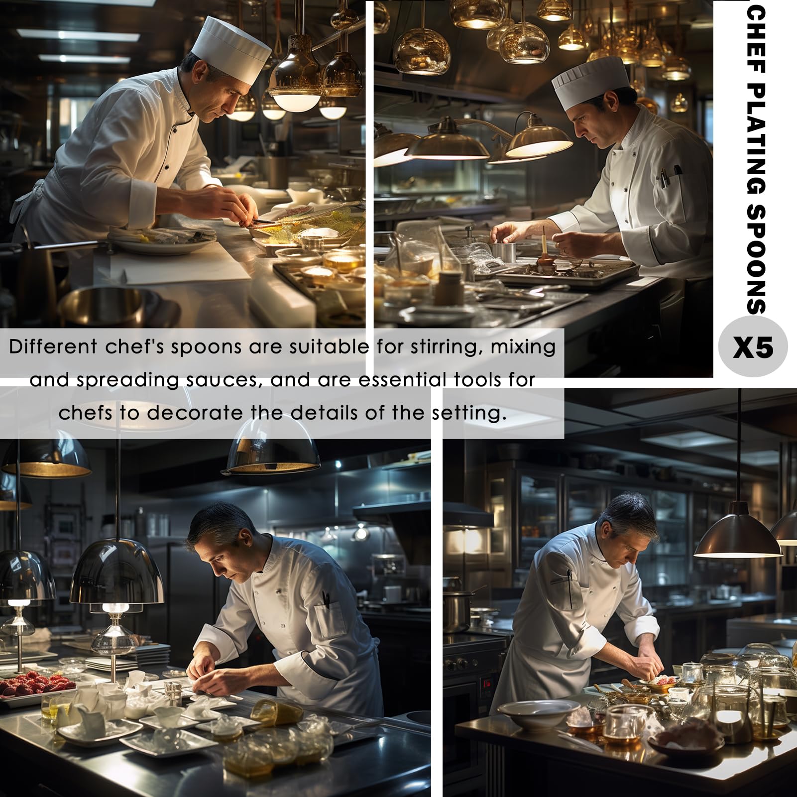 11-Piece Professional Chef Plating Tools Kit - Stainless Steel Culinary Utensils for Modernist Cuisine & Food Art - Perfect for Restaurant Chefs, Home Cooks & Food Styling
