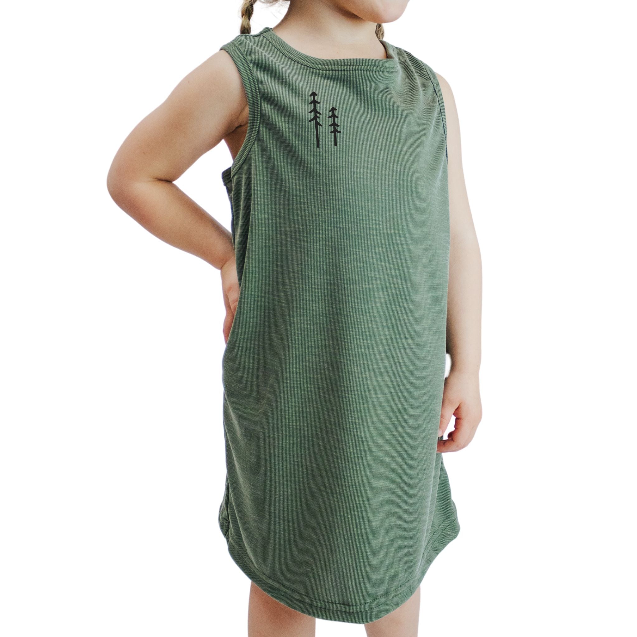 Little Timber Dress - Olive Green Casual Summer Dress for Women | Perfect for Beach, Picnic, and Outdoor Adventures
