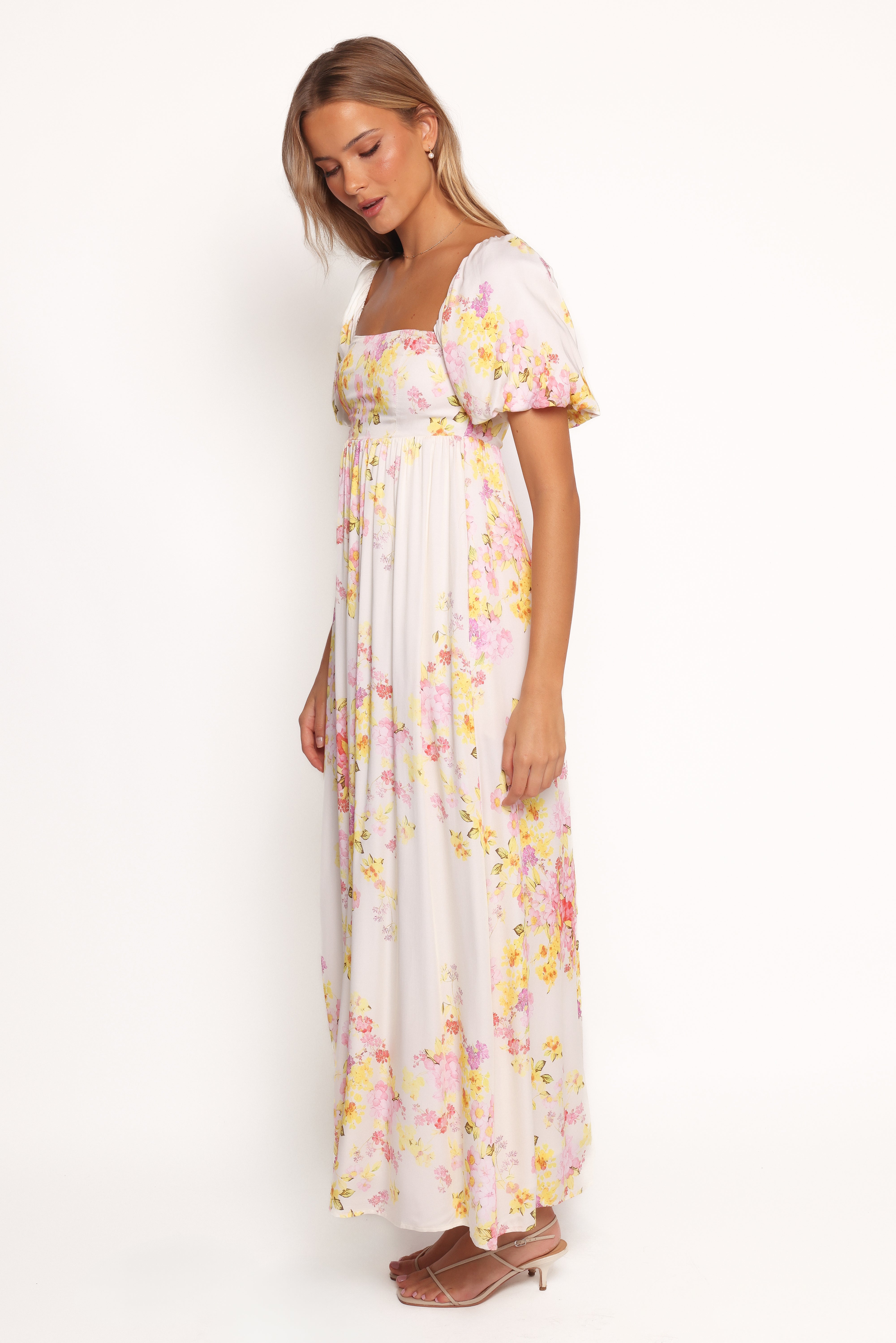 Delaney Maxi Dress - Flowy Pink Floral Print Summer Dress for Women | Perfect for Beach Vacations, Weddings & Casual Outings