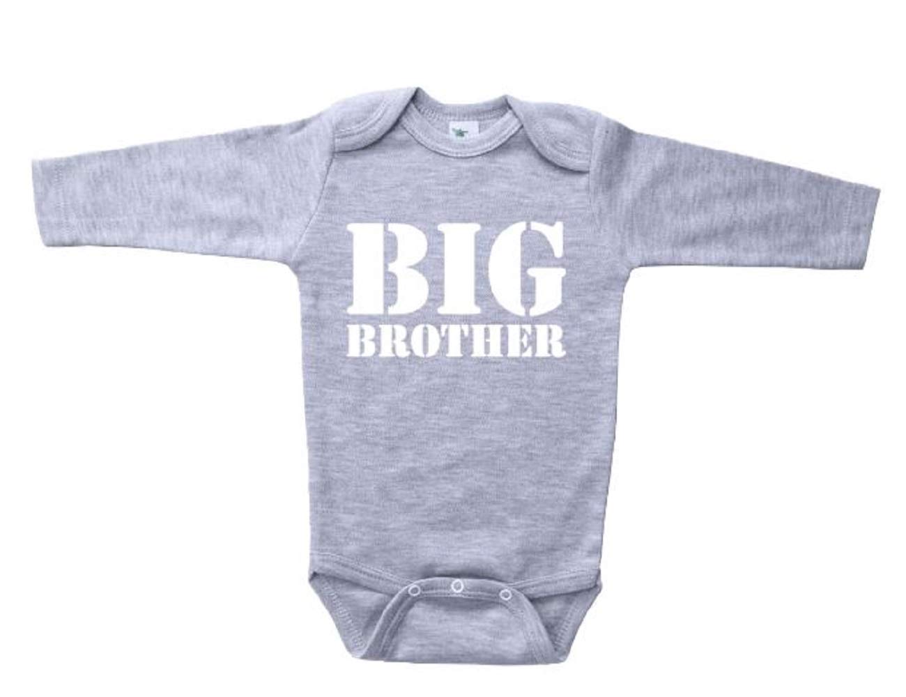 Big Brother Baby Onesie - Soft Cotton Bodysuit for Newborns & Toddlers - Big Bro Stencil Font Design - Perfect for Pregnancy Announcement & Sibling Reveal - Cute & Comfortable Outfit for Baby Boys & Girls