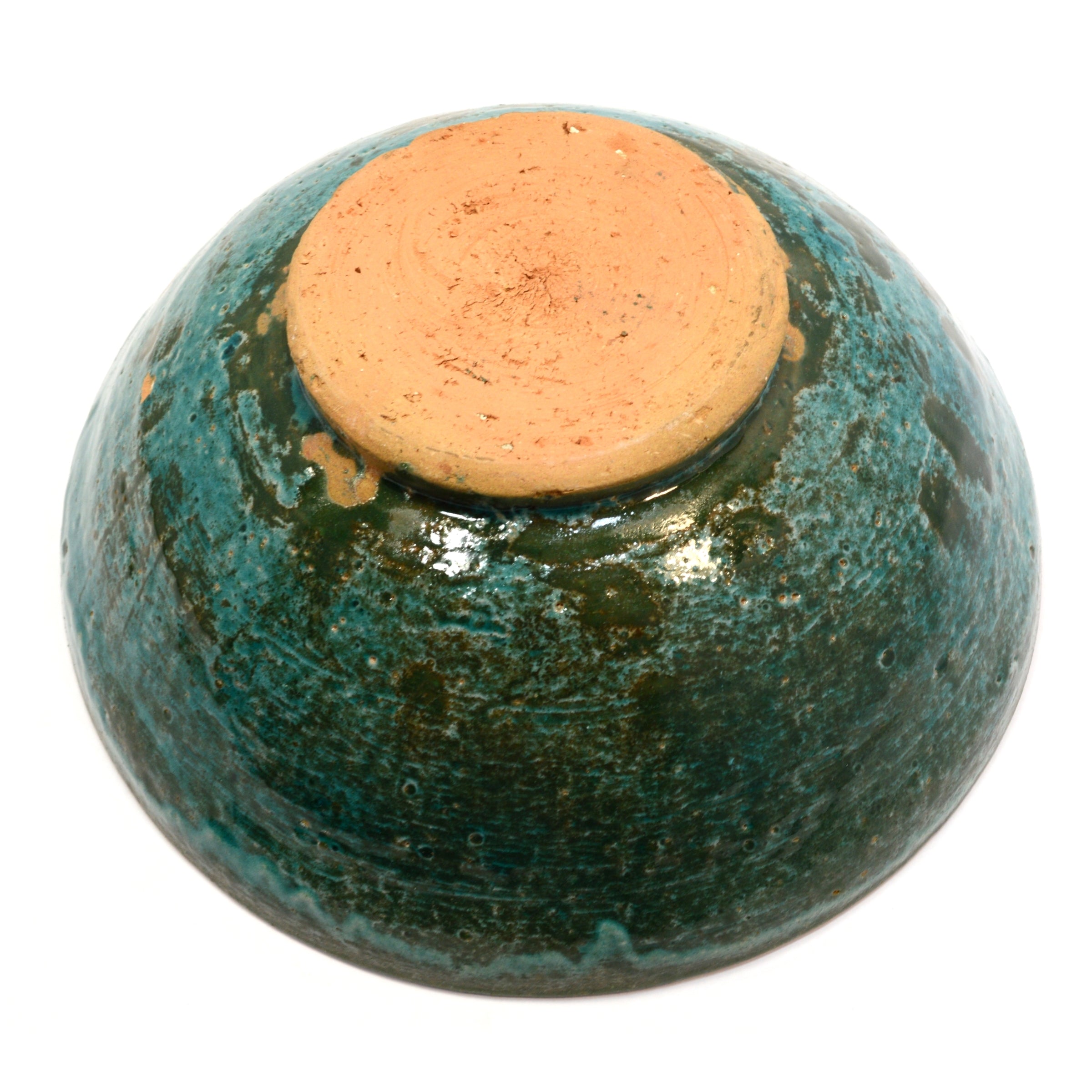Antique Islamic Wheel-Thrown Glazed Pottery Bowl - 12th to 17th Century Persian Turquoise Ceramic - Perfect for Home Decor, Table Centerpiece & Art Collection