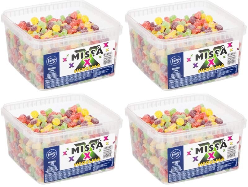 Fazer Assa X Fruit Gummy Candy - 4 Boxes (2kg Total) - Bulk Sweet Snacks for Parties, Gifts & Movie Nights