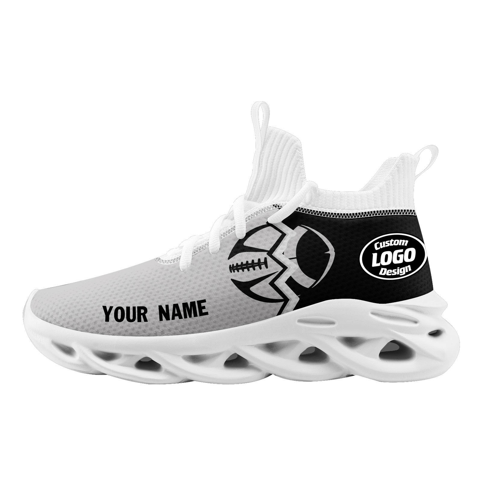 Custom Grey & Black Las Vegas MaxSoul Shoes and Hat Set - Personalized Combo for Men & Women | Perfect for Vegas Trips, Concerts & Streetwear Fashion