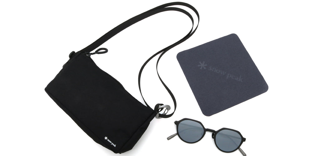 JINS x Snow Peak JINS Switch Titanium 017 Sunglasses - Lightweight Polarized Titanium Frame for Outdoor Activities, Hiking, and Travel