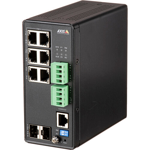 Axis Communications T8504 R 4 Port Managed Industrial PoE Switch - High Performance Network Switch for Industrial Automation, Security Cameras & IoT Devices