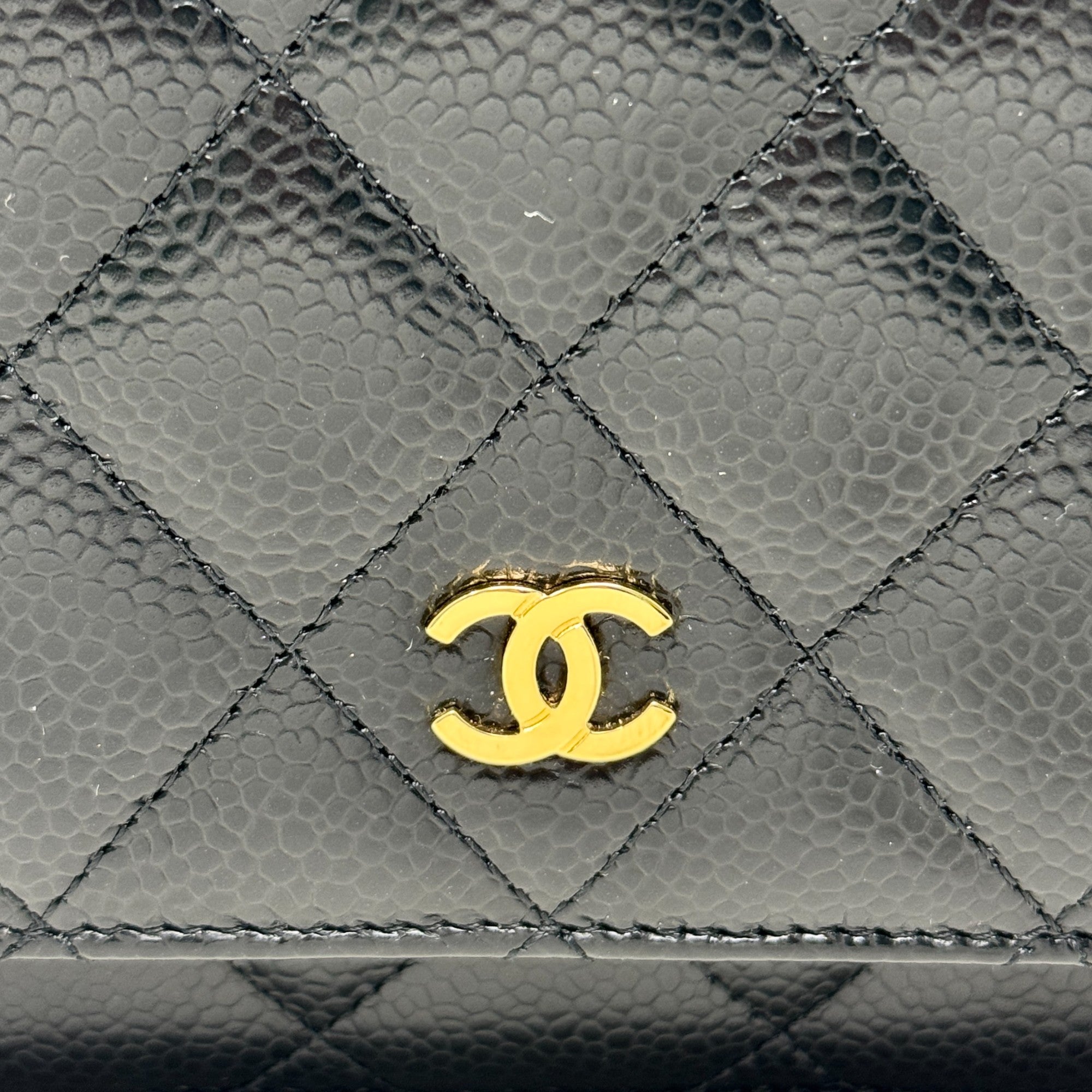 Chanel Black Quilted Caviar Leather Wallet On Chain Crossbody Bag - Perfect for Evening Out & Daily Use