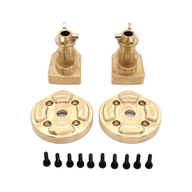MJX Hyper Go H12Y/H12Y+ Upgrade Kit - Brass Rear Axle Weight, Gear Cover & Adapter for RC Car Performance Enhancement - Perfect for Off-Road Racing and Drifting