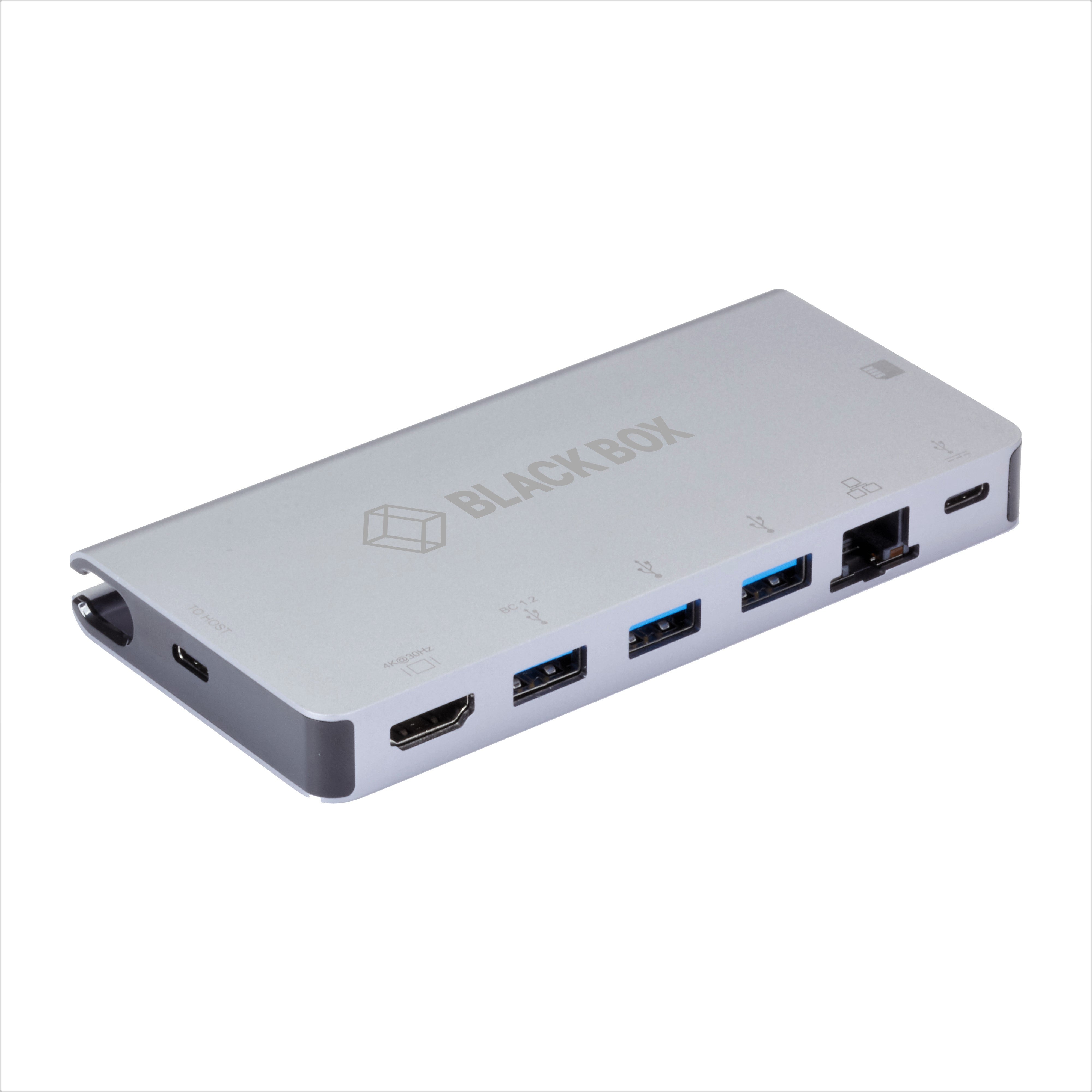Premium Black Box USB C Docking Station with 8-in-1 Ports - 4K HDMI, Ethernet, USB 3.0, SD/TF Card Reader - for MacBook Pro/Air, Dell XPS, HP, Lenovo - Perfect for Home Office & Remote Work Setup