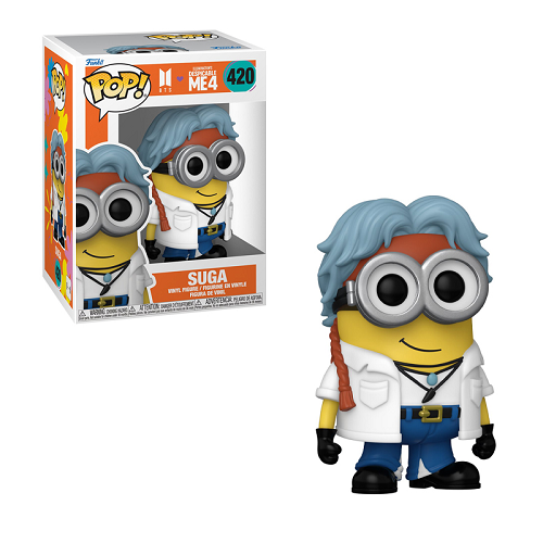Funko Pop! BTS X DESPICABLE ME 4: Suga #420 - Limited Edition Collectible Vinyl Figure for K-Pop & Movie Fans - Perfect for Display, Gifts & Pop Culture Collections