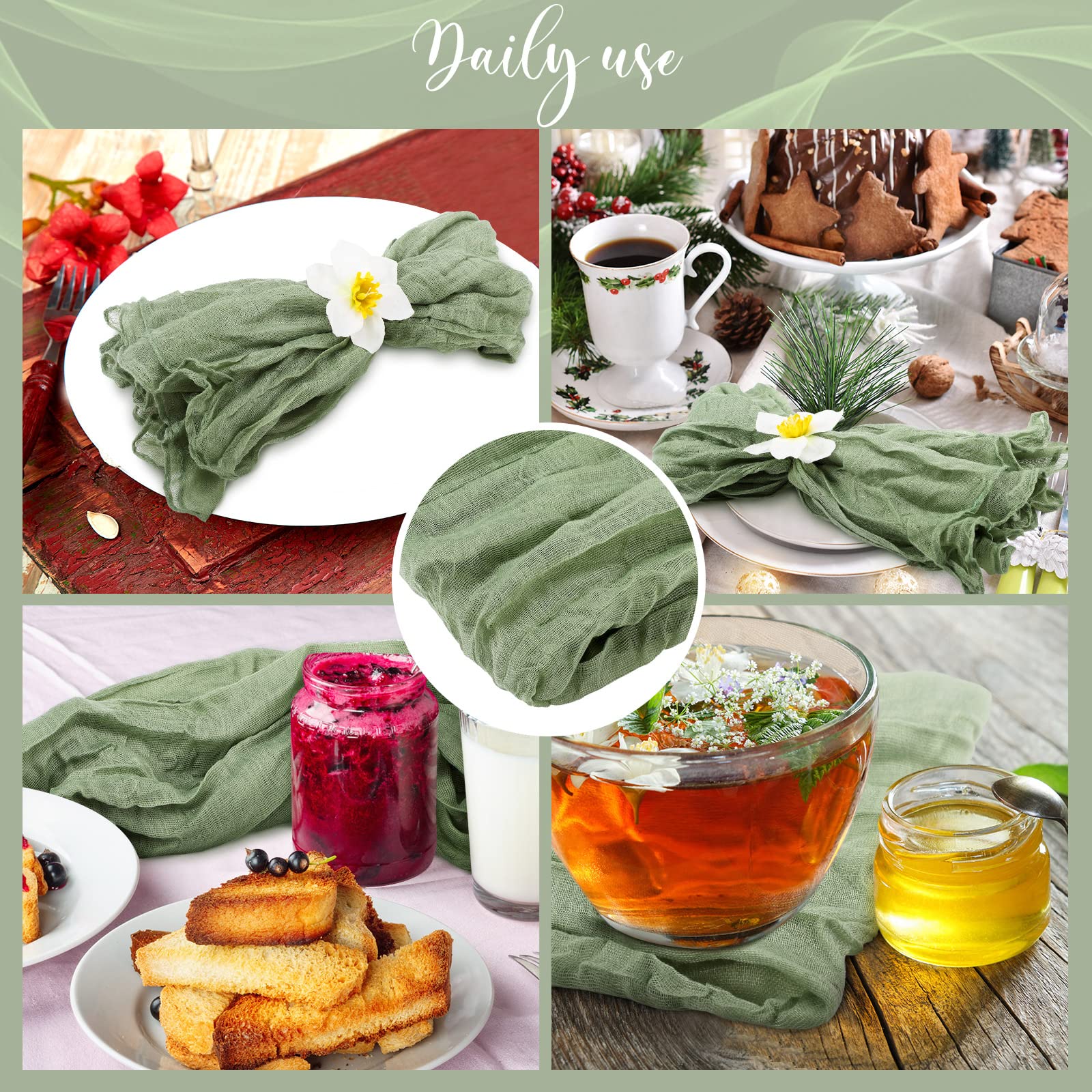 Premium 100-Pack Gauze Cheesecloth Napkins 19.7