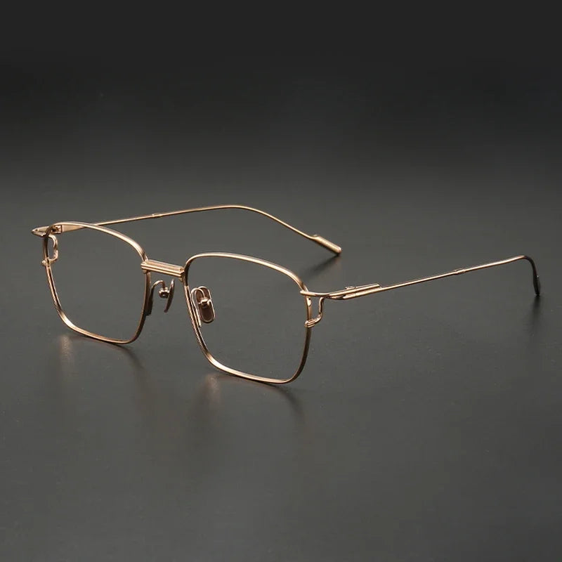 Aror Men's Full Rim Irregular Square Titanium Eyeglasses Frame 10141 - Lightweight Durable Glasses for Work, Reading & Fashion