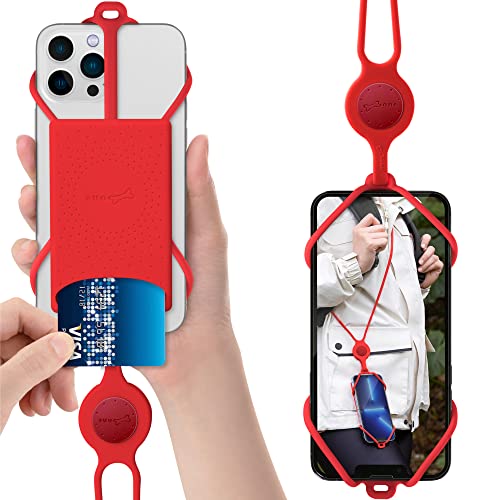 Crossbody Lanyard W/ Card (Red)