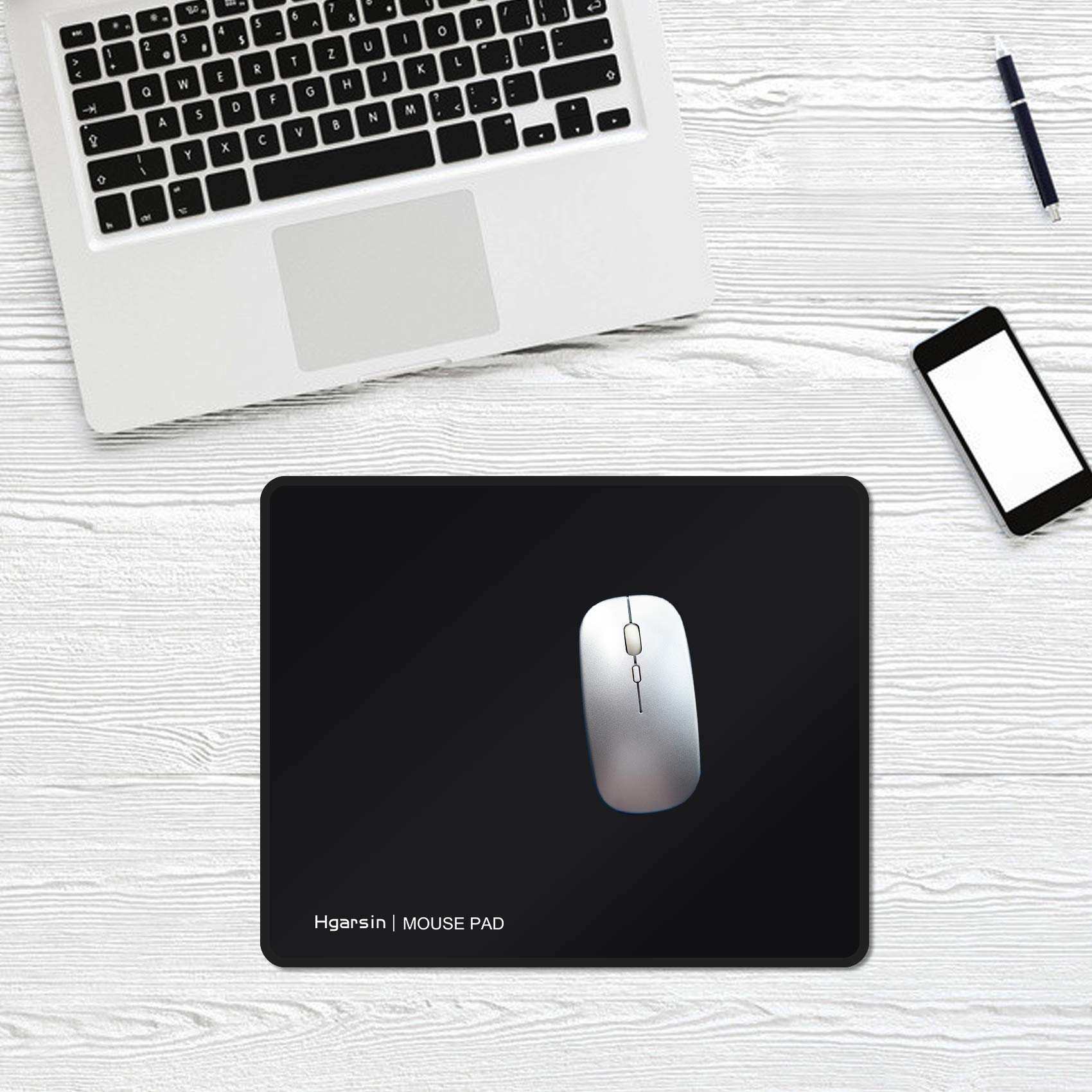 **Large Gaming Mouse Pad with Stitched Edges - Extra Wide Extended Mouse Mat for Computer & Keyboard, Non-Slip & Washable Surface for Office, Home, PC, Laptop - Perfect for Gamers & Professionals (Black)**