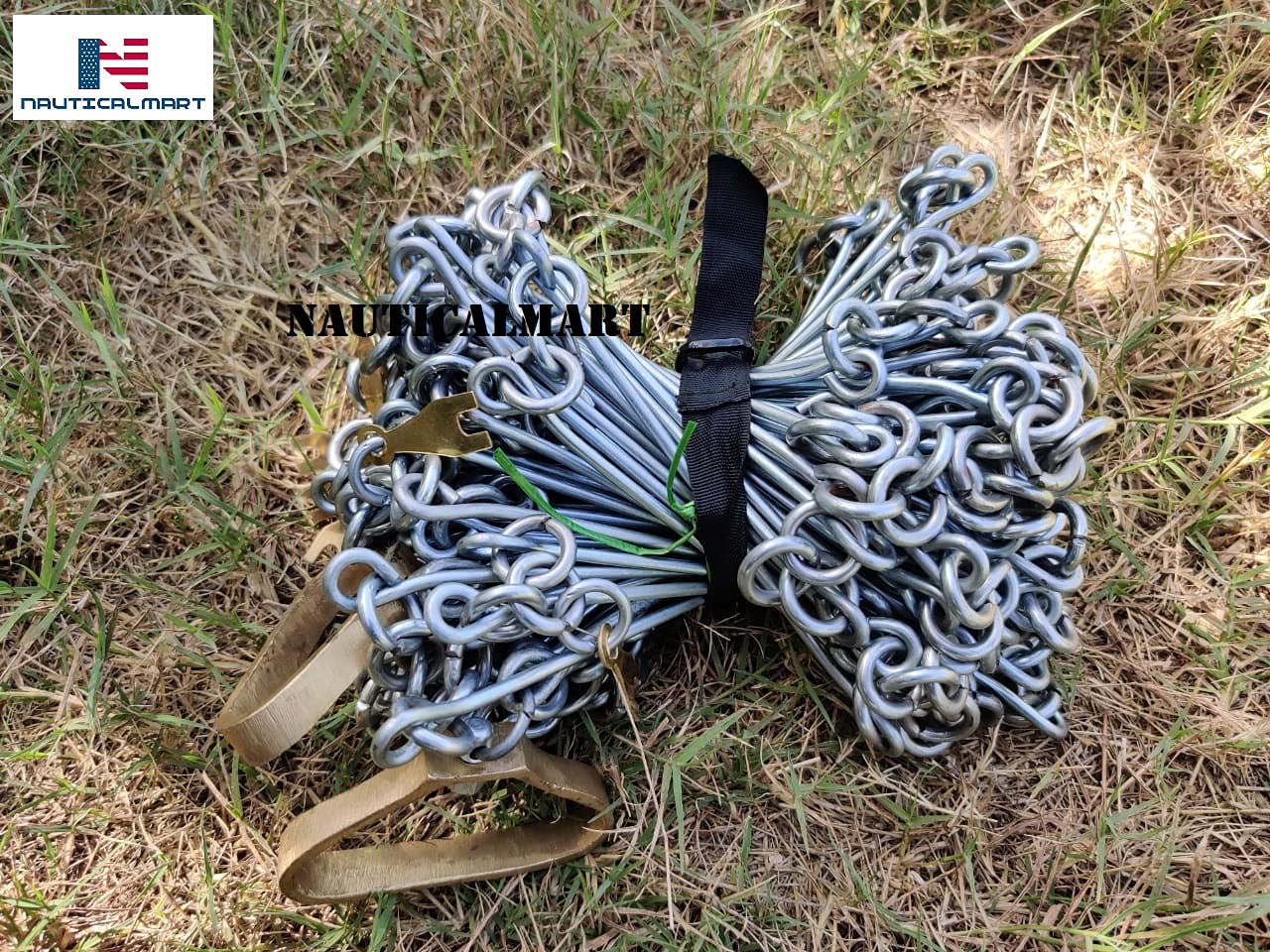 Nautical-Mart 20m Survey Measuring Chain - High-Quality Land & Engineering Measurement Tool for Construction, Surveying & Outdoor Activities
