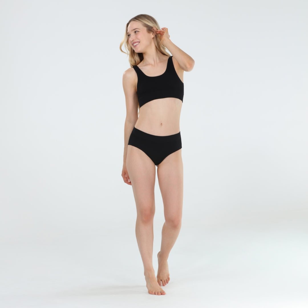 Bailey Bralette - Comfortable Wireless Lace Bralette in Black | Perfect for Yoga, Lounge & Everyday Wear