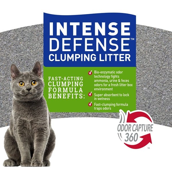 Nature's Miracle Intense Defense Odor Control Clumping Cat Litter - Long-Lasting Freshness for Multi-Cat Homes & Large Litter Boxes